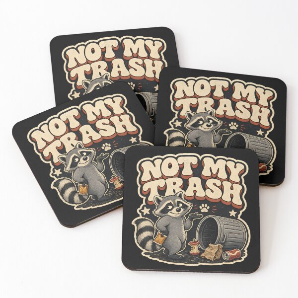 Item preview, Not My Trash - Funny Raccoon Retro Trash Panda Humor designed and sold by Graphic Vibe Designs.