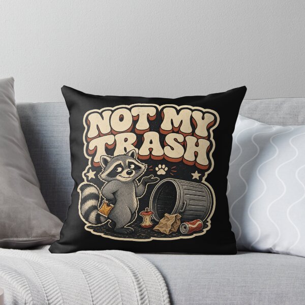 Item preview, Not My Trash - Funny Raccoon Retro Trash Panda Humor designed and sold by Graphic Vibe Designs.