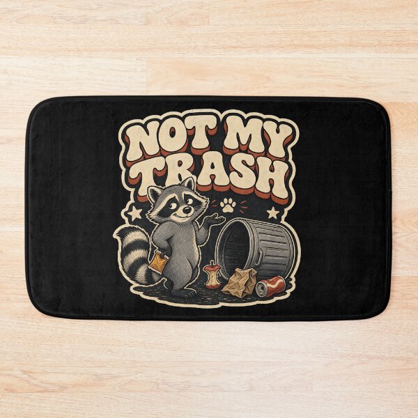Item preview, Not My Trash - Funny Raccoon Retro Trash Panda Humor designed and sold by Graphic Vibe Designs.