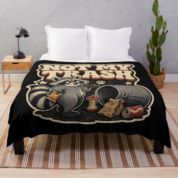 Item preview, Not My Trash - Funny Raccoon Retro Trash Panda Humor designed and sold by Graphic Vibe Designs.