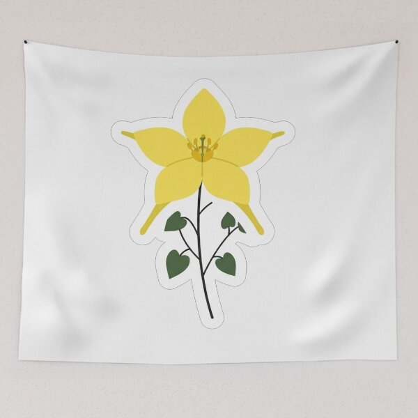 Item preview, Bright Yellow Wildflower Botanical Illustration Graphic designed and sold by Owcomm.