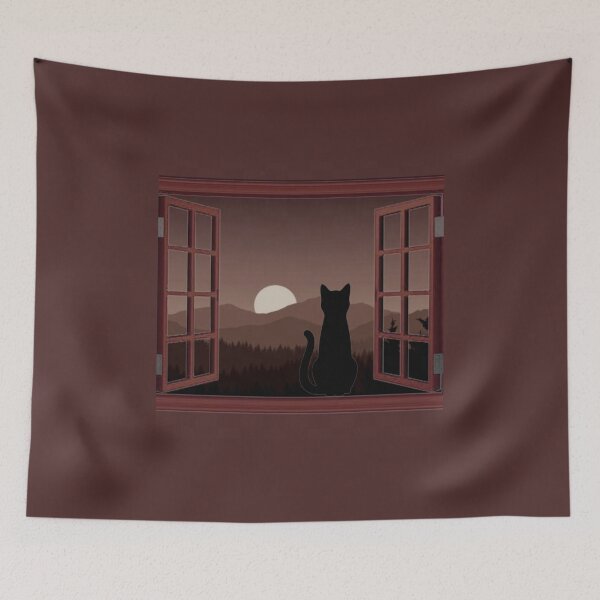 Item preview, Retro Mountains and Trees | Evening Solitude designed and sold by Sakshiartwork.