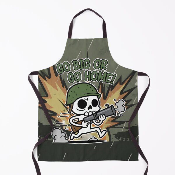 Item preview, Go Big or Go Home Skeleton Soldier Cartoon Square Edition designed and sold by Taridesign.