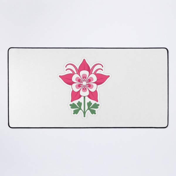 Item preview, Pink and White Columbine Flower Illustration designed and sold by Owcomm.