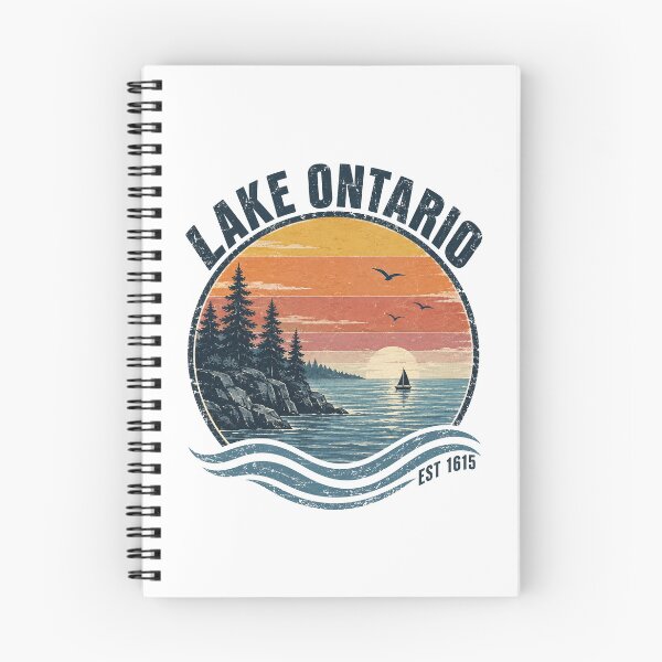 Item preview, Retro Sunset Great Lakes Lake Ontario designed and sold by haloochichi.
