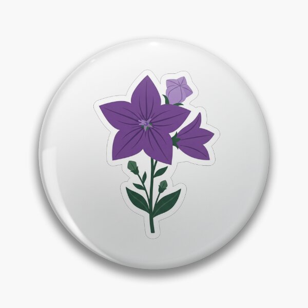 Item preview, Elegant Purple Balloon Flower Blossom Illustration designed and sold by Owcomm.