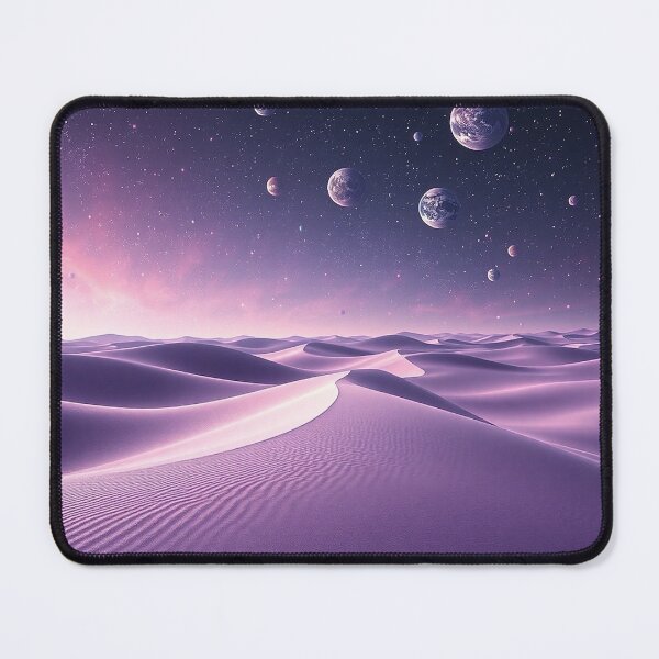 Item preview, Purple Desert Dunes Under Planetary Starry Sky designed and sold by IntelliMindDesigns.