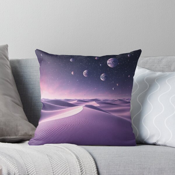 Item preview, Purple Desert Dunes Under Planetary Starry Sky designed and sold by IntelliMindDesigns.
