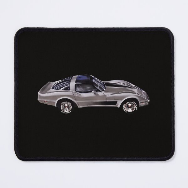 Item preview, Silver Corvette Retro Car Art designed and sold by CoconutBoys.