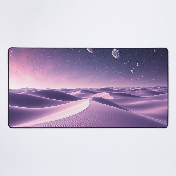 Item preview, Purple Desert Dunes Under Planetary Starry Sky designed and sold by IntelliMindDesigns.