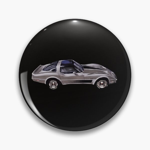 Item preview, Silver Corvette Retro Car Art designed and sold by CoconutBoys.