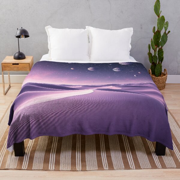 Item preview, Purple Desert Dunes Under Planetary Starry Sky designed and sold by IntelliMindDesigns.