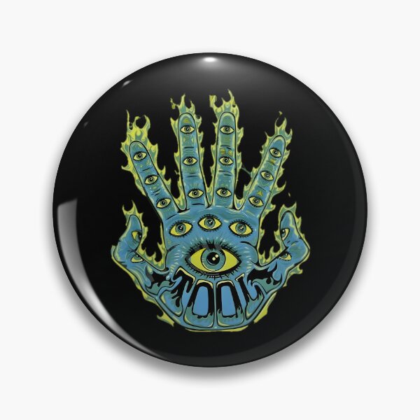 Item preview, Tool Band Flaming All-Seeing Eye Hand Psychedelic Art designed and sold by ImogenDavisArt.