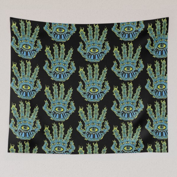 Item preview, Tool Band Flaming All-Seeing Eye Hand Psychedelic Art designed and sold by ImogenDavisArt.