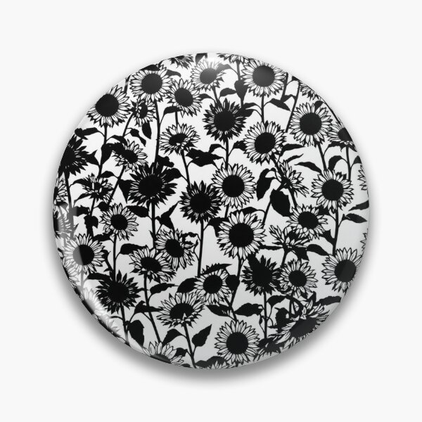 Item preview, Black And White Sunflower Floral Pattern designed and sold by Owcomm.