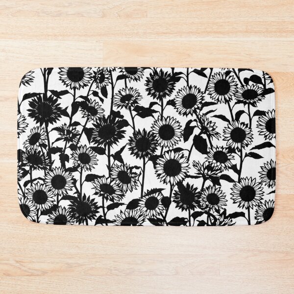 Item preview, Black And White Sunflower Floral Pattern designed and sold by Owcomm.