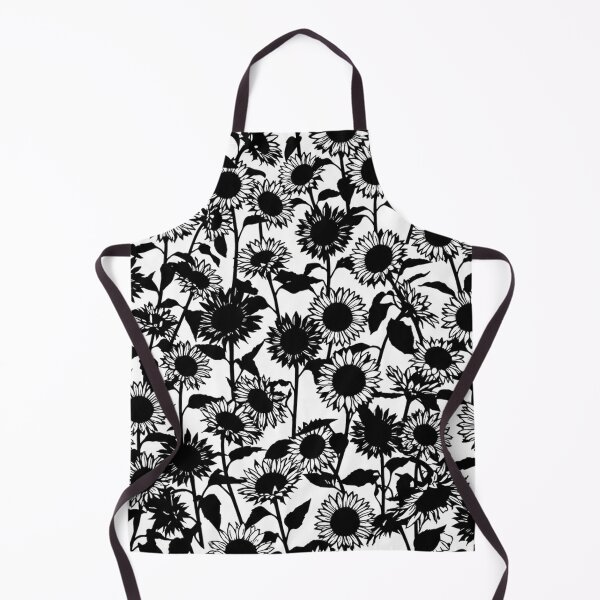 Item preview, Black And White Sunflower Floral Pattern designed and sold by Owcomm.