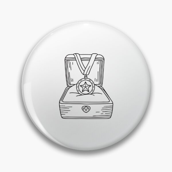 Item preview, doodle illustration of an honor medal placed in a velvet case designed and sold by rasagamastore.