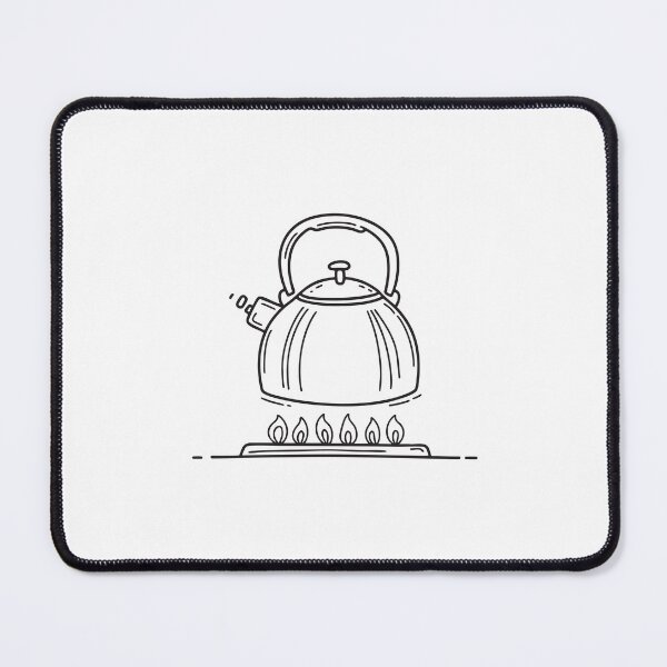 Item preview, doodle illustration of a stove with a kettle on top designed and sold by rasagamastore.
