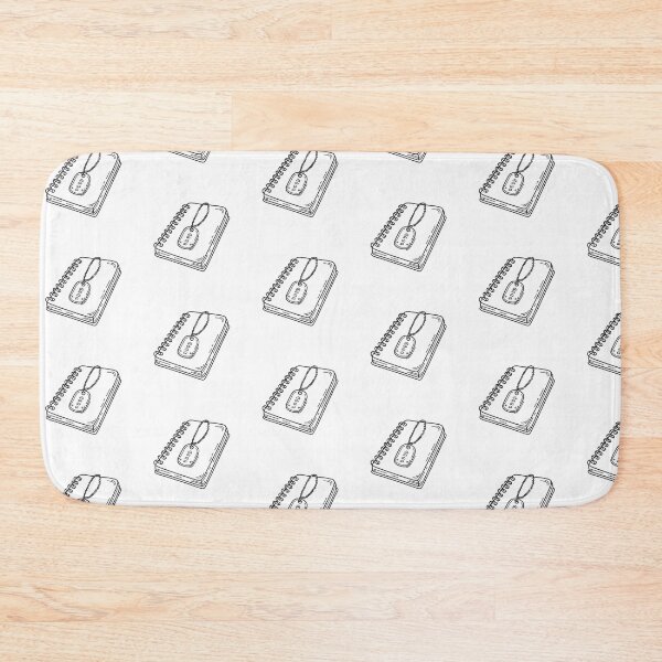 Item preview, doodle illustration of a military dog tag on top of a notebook designed and sold by rasagamastore.