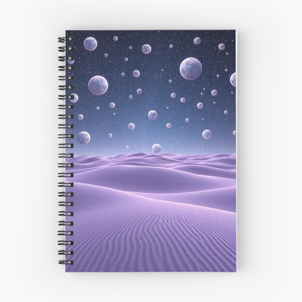 Item preview, Surreal Purple Dunes With Bubble Planets Sky designed and sold by IntelliMindDesigns.
