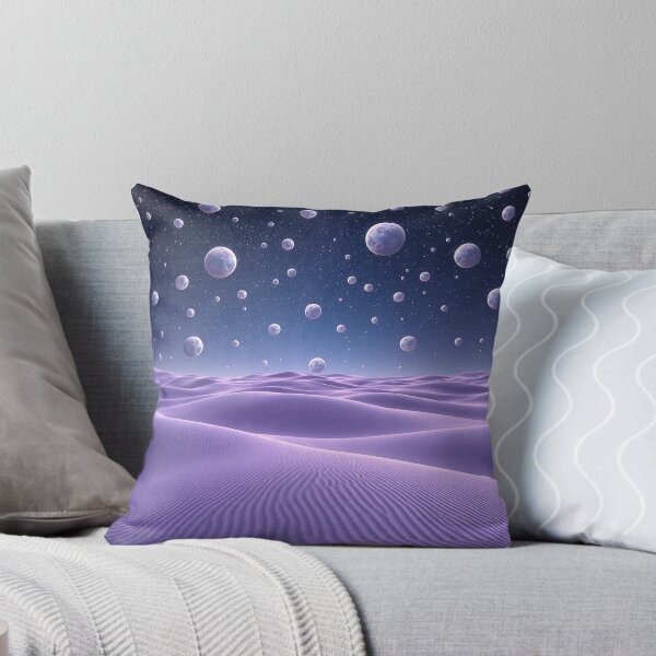 Item preview, Surreal Purple Dunes With Bubble Planets Sky designed and sold by IntelliMindDesigns.