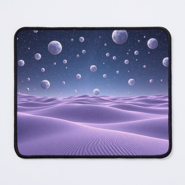Item preview, Surreal Purple Dunes With Bubble Planets Sky designed and sold by IntelliMindDesigns.