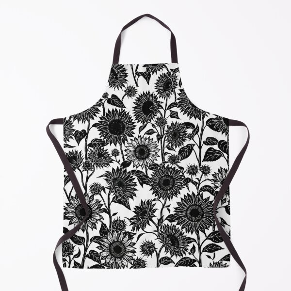 Item preview, Black And White Sunflower Botanical Pattern designed and sold by Owcomm.