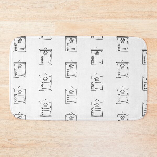 Item preview, doodle illustration of a wall chart showing paw prints designed and sold by rasagamastore.