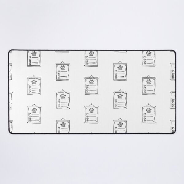 Item preview, doodle illustration of a wall chart showing paw prints designed and sold by rasagamastore.