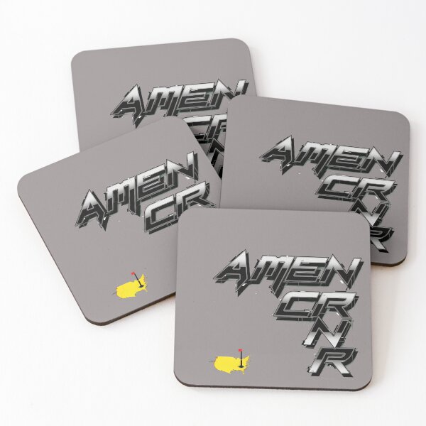 Item preview, AMEN CRNR Chrome Typography Map Pin Tee-35 designed and sold by DeniseaBauer.