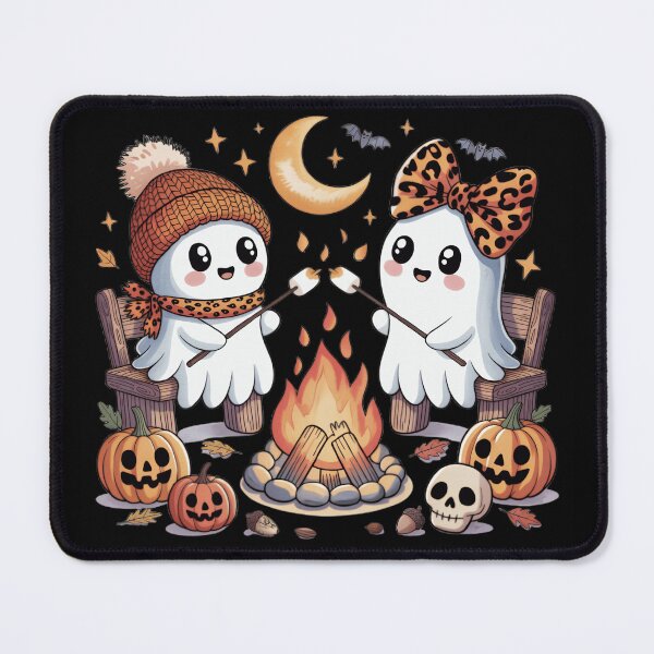 Item preview, Cute Ghosts Halloween Camping Marshmallow Campfire Autumn Ghosts designed and sold by Zizo-DR44.