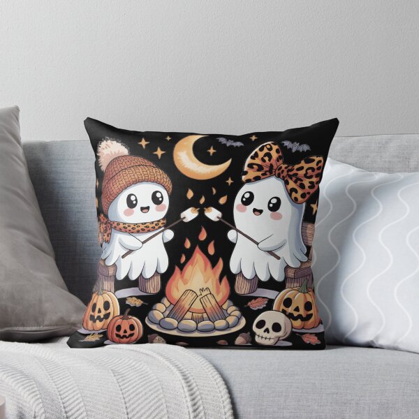 Item preview, Cute Ghosts Halloween Camping Marshmallow Campfire Autumn Ghosts designed and sold by Zizo-DR44.