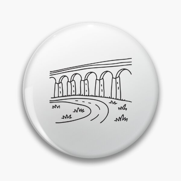Artikelvorschau, Kritzelei einer gewundenen Straße unter einem hohen Viadukt entworfen und verkauft von rasagamastore.