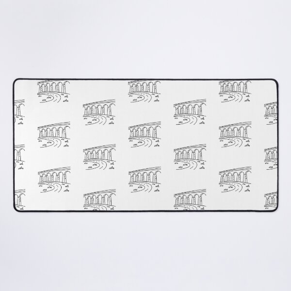 Item preview, doodle illustration of a winding road beneath a high viaduct designed and sold by rasagamastore.