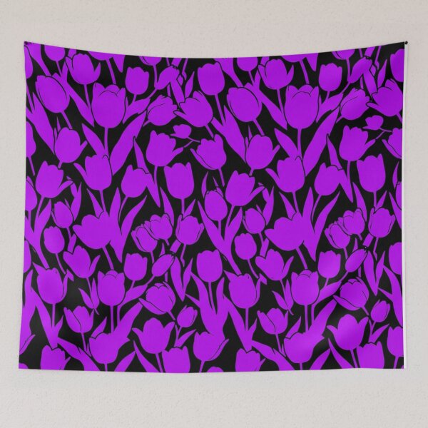 Item preview, Vibrant Neon Purple Tulip Floral Pattern designed and sold by Owcomm.