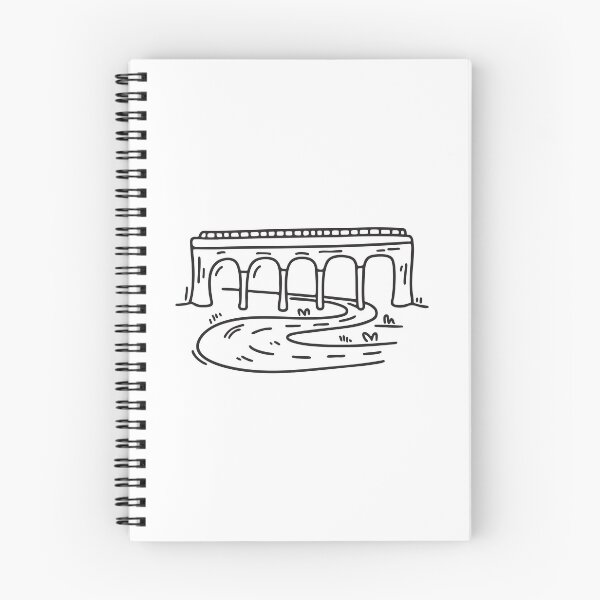 Item preview, doodle illustration of a curvy road passing under a bridge designed and sold by rasagamastore.