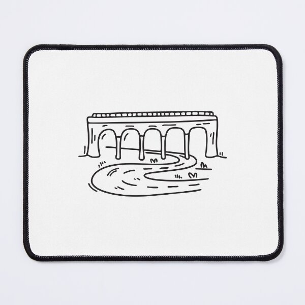 Item preview, doodle illustration of a curvy road passing under a bridge designed and sold by rasagamastore.