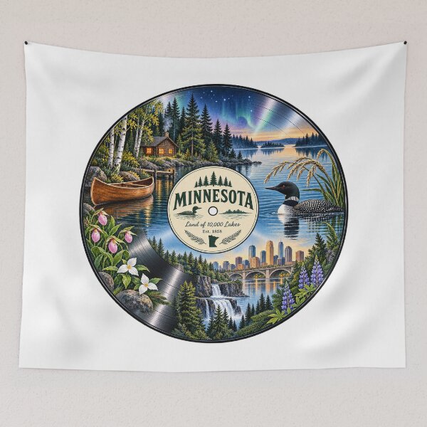 Item preview, Minnesota Vinyl Record designed and sold by Whimspired By Paxx.