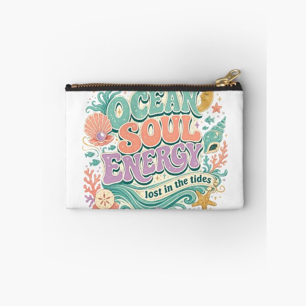 Item preview, Ocean Soul Energy Lost in the Tides Retro Coastal Beach Quote Art Design designed and sold by inkoutninja.