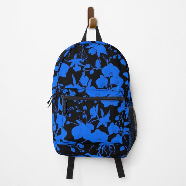 Item preview, Blue Orchid Flower Pattern On Black designed and sold by Owcomm.