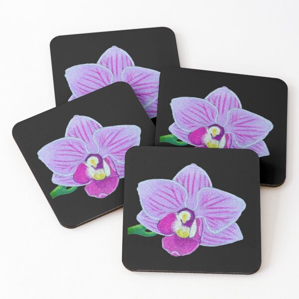 Item preview, Tiger Striped Purple Orchid - colored pencil art by Jen designed and sold by Pharaby Fable's Pup Artist Studio.