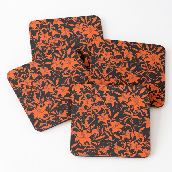 Item preview, Vibrant Orange Lily Floral Pattern designed and sold by Owcomm.