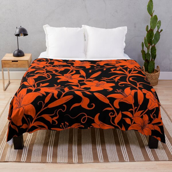 Item preview, Vibrant Orange Lily Floral Pattern designed and sold by Owcomm.