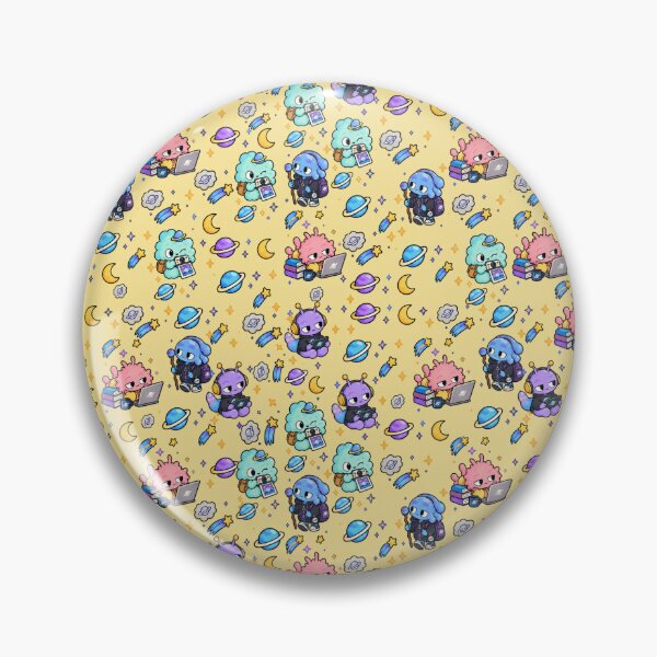 Item preview, Kawaii Space Aliens Cute Yellow Pattern designed and sold by NovaToons.