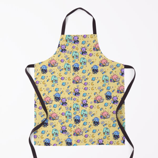 Item preview, Kawaii Space Aliens Cute Yellow Pattern designed and sold by NovaToons.