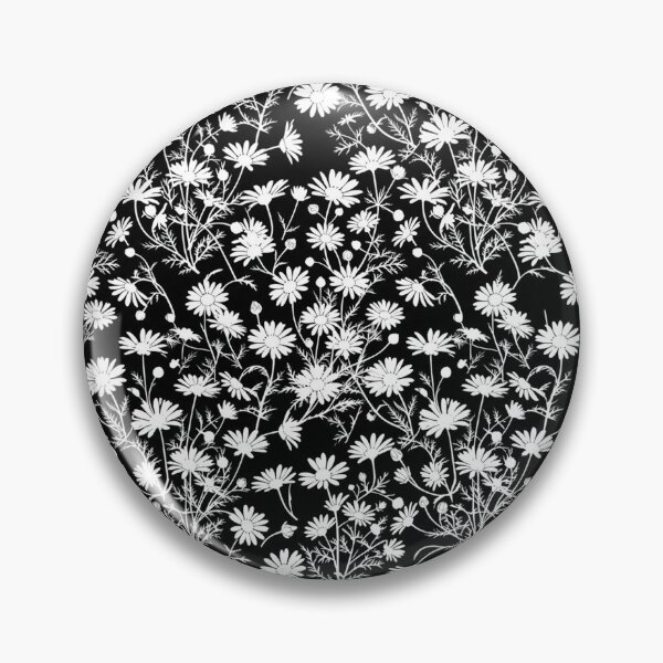 Item preview, Elegant White Daisy Flowers Black Pattern designed and sold by Owcomm.