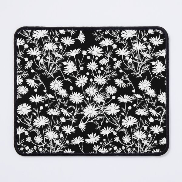 Item preview, Elegant White Daisy Flowers Black Pattern designed and sold by Owcomm.