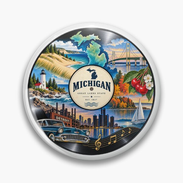 Item preview, Michigan Vinyl Record designed and sold by Whimspired By Paxx.