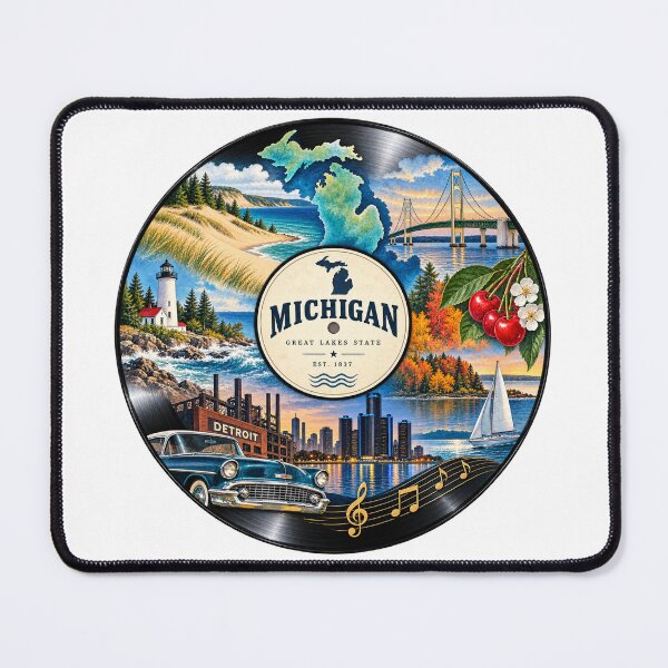 Item preview, Michigan Vinyl Record designed and sold by Whimspired By Paxx.